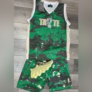 GREEN CAMO BASKETBALL TANK TOP